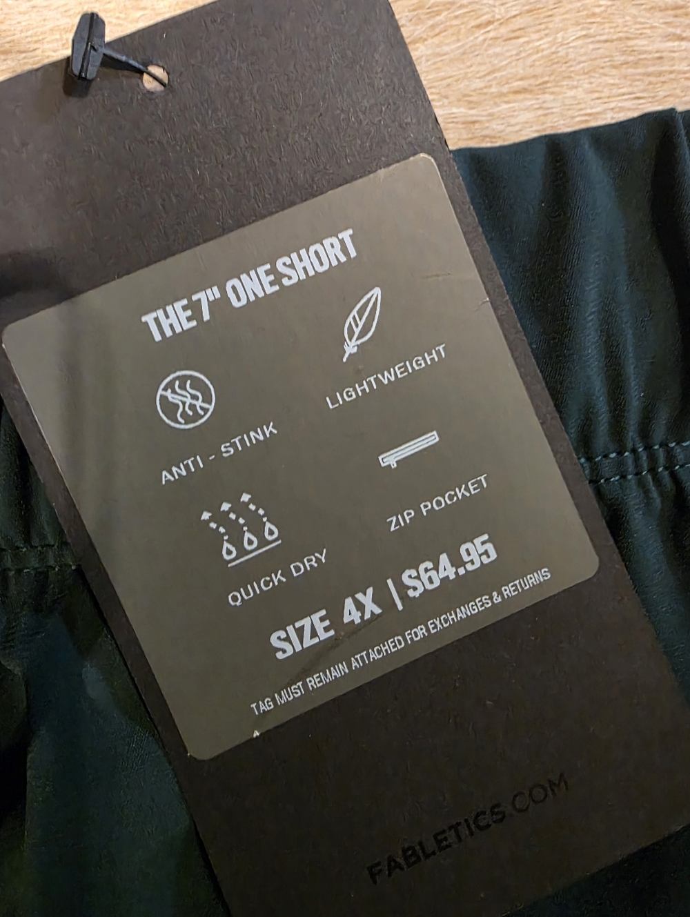 NWT Fabletics The One Short 7in Dark Teal Sz 4X - Picture 5 of 6